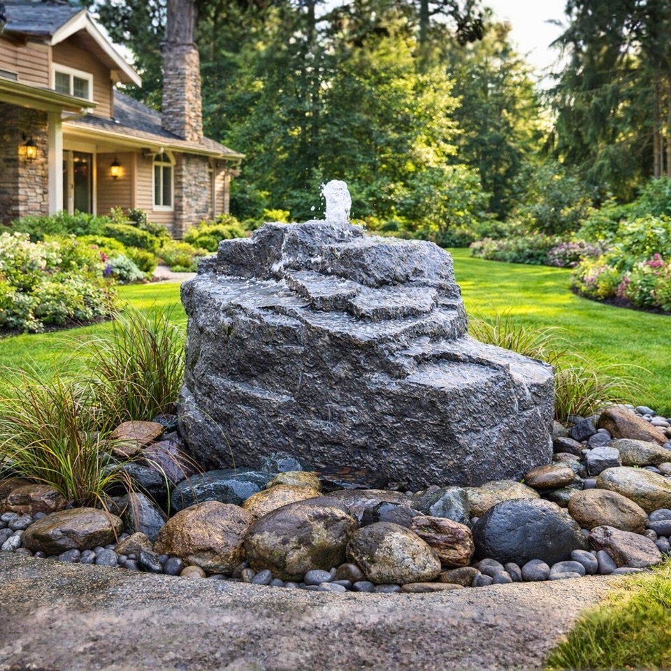 Bubbling Boulder Water Feature